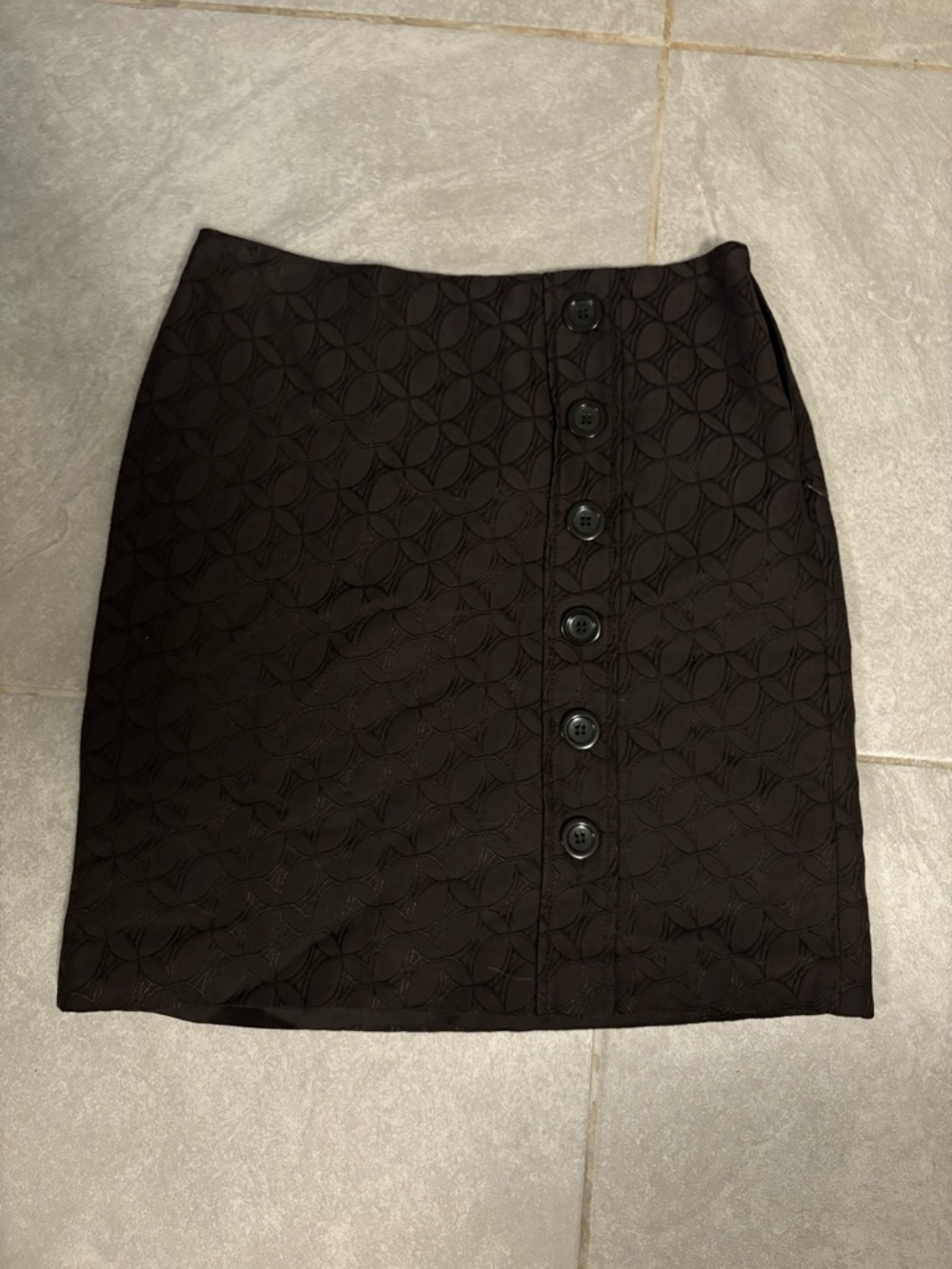 Vintage Ann Taylor Button-Front Mini Skirt